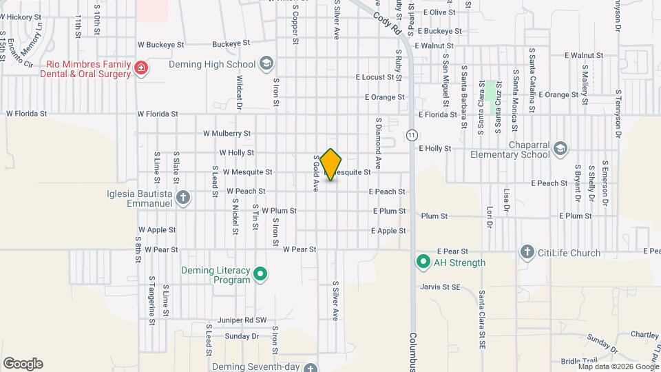 1822 S Silver Ave Map and Location Details