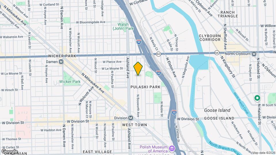 1437 N Bosworth Ave, Unit J03P Mapa y Detalles de la Ubicación