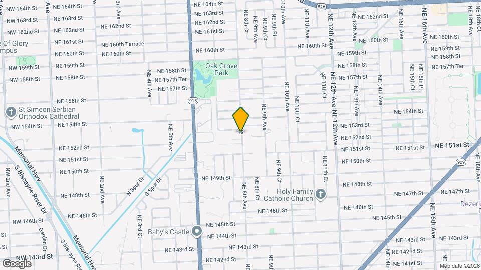 15240 NE 8th Ave Map and Location Details