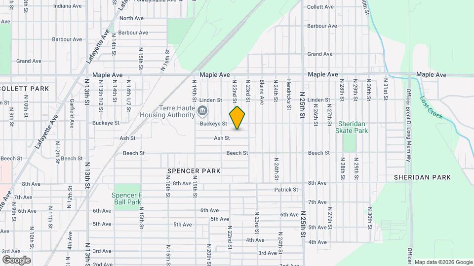 2200 Ash St Map and Location Details