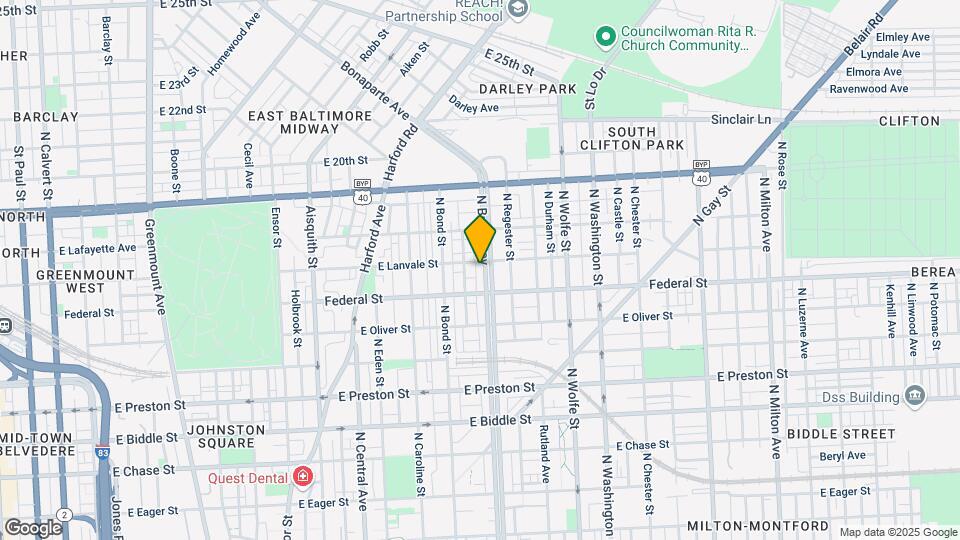 1634 N Broadway Map and Location Details