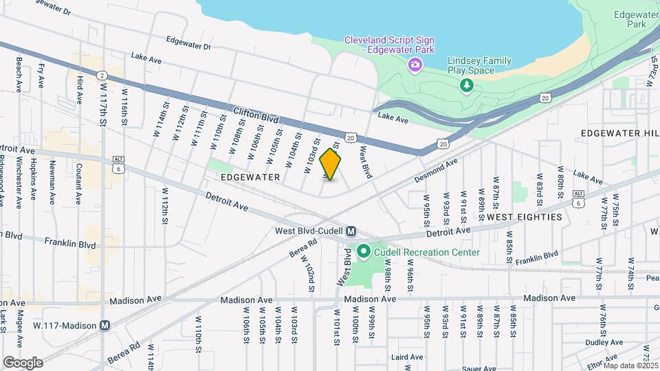 1331 W 102nd St, Unit 2 Map and Location Details