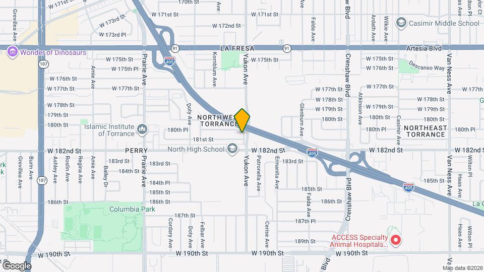 3605 W 181st St Map and Location Details