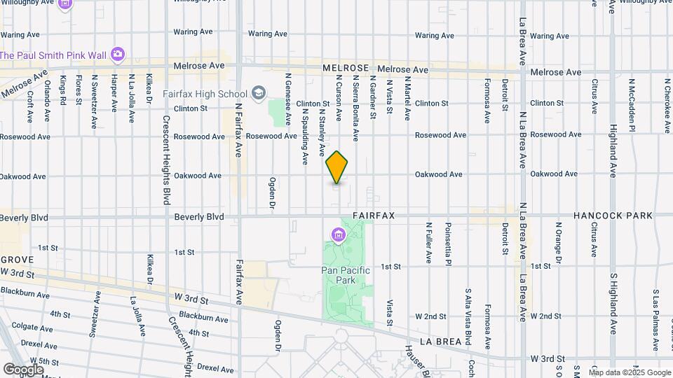 347 N Curson Ave Map and Location Details