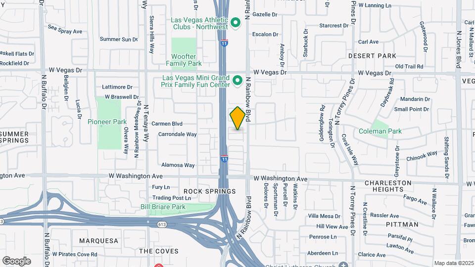 1201 N Rainbow Blvd Mapa y Detalles de la Ubicación