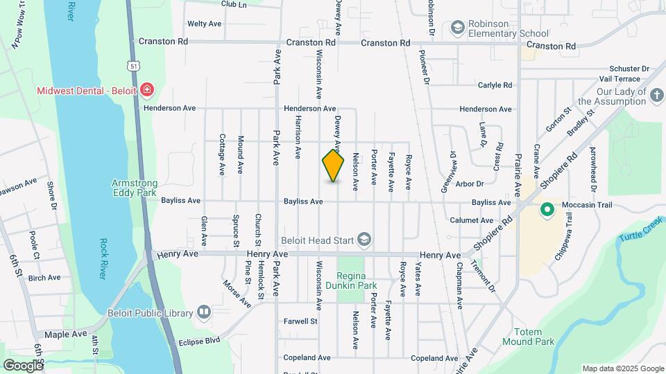 1922 Dewey Ave Map and Location Details