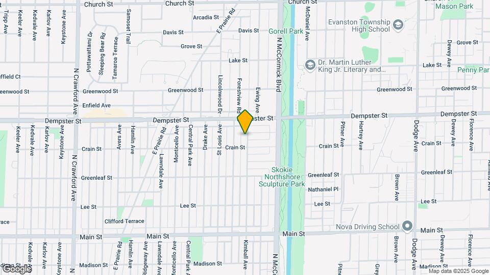8718 N Kimball Ave Map and Location Details