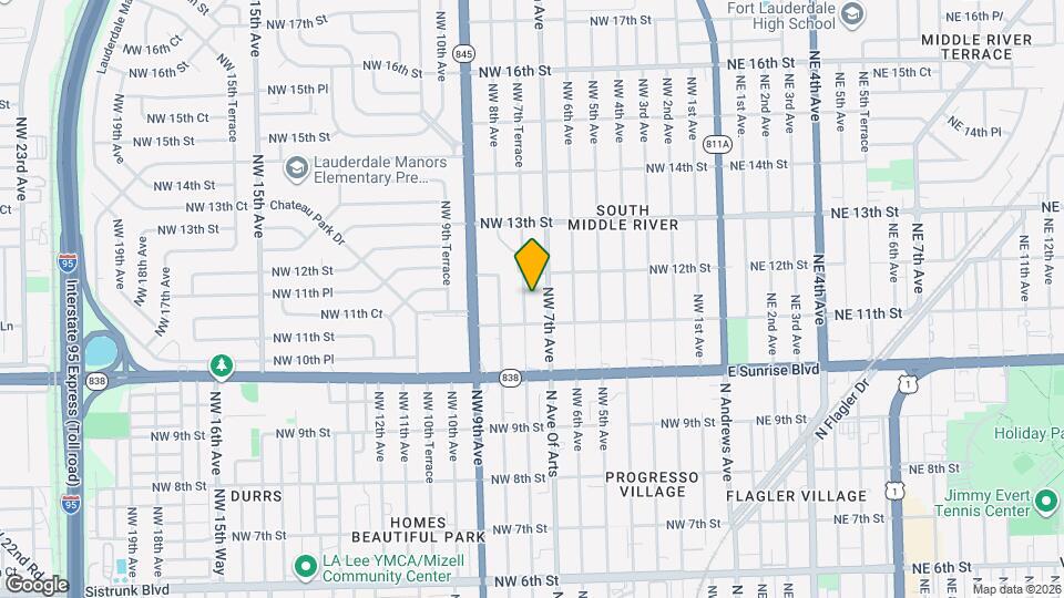 1124 NW 7th Terrace Map and Location Details