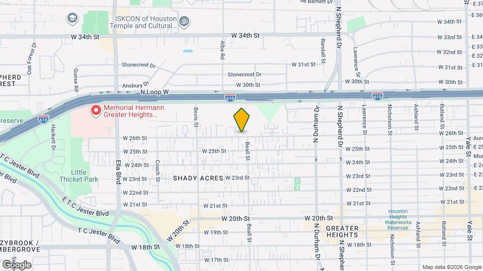 1119 W 26th St Map and Location Details