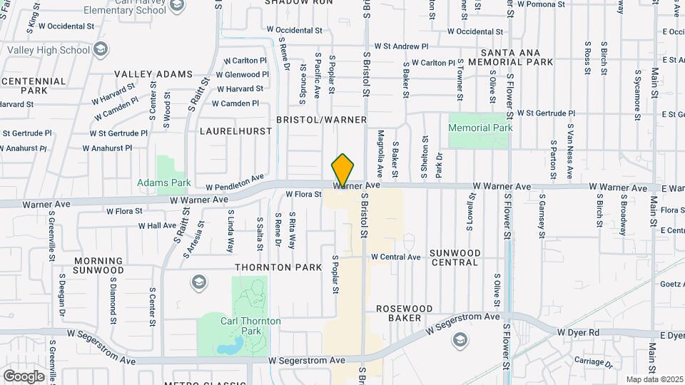 1400 W Warner Ave, Unit 9 Map and Location Details