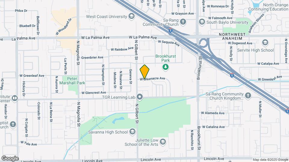 2364 W Greenacre Ave Map and Location Details