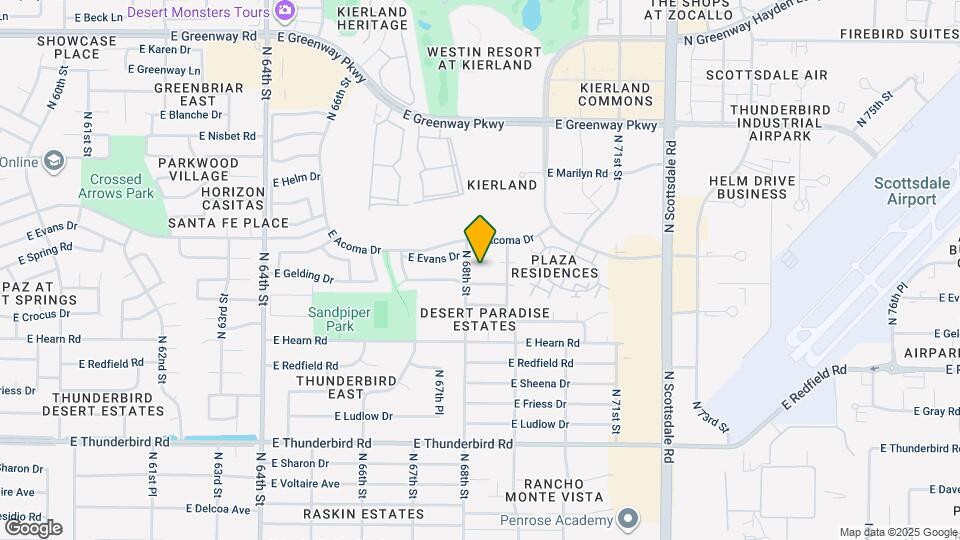 6807 E Evans Dr Map and Location Details