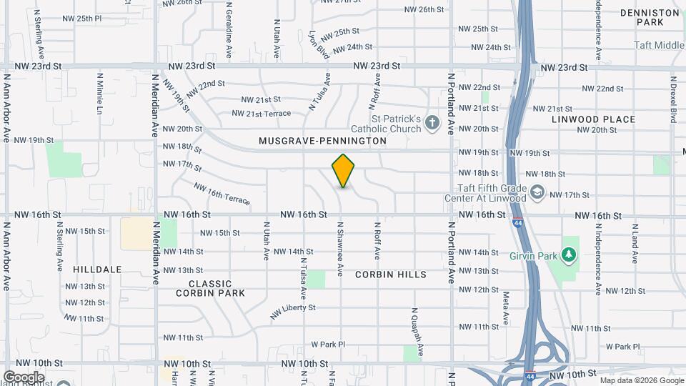 1726 N Shawnee Ave Map and Location Details