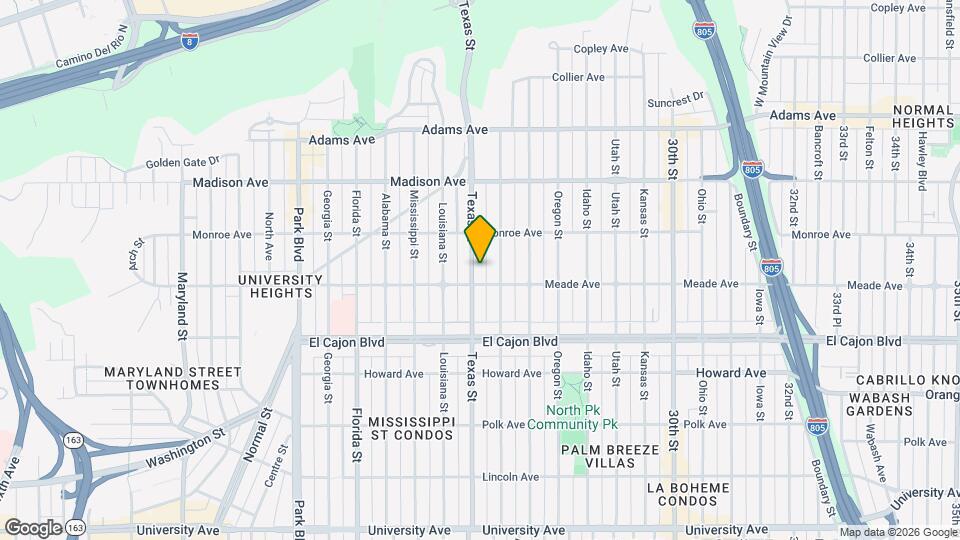 4421 Texas St Map and Location Details