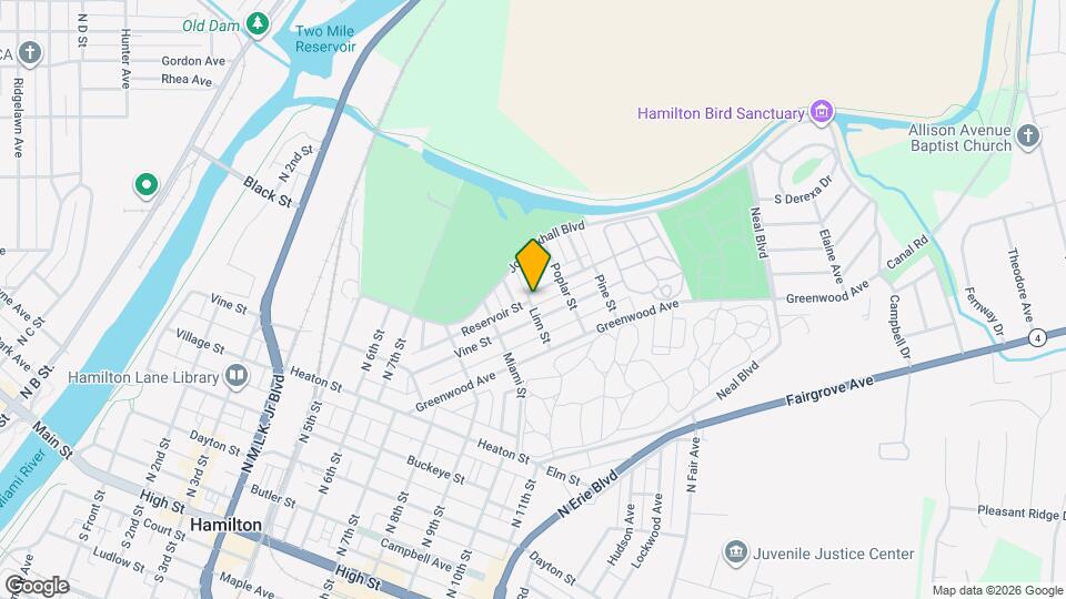 1103 Reservoir St Map and Location Details