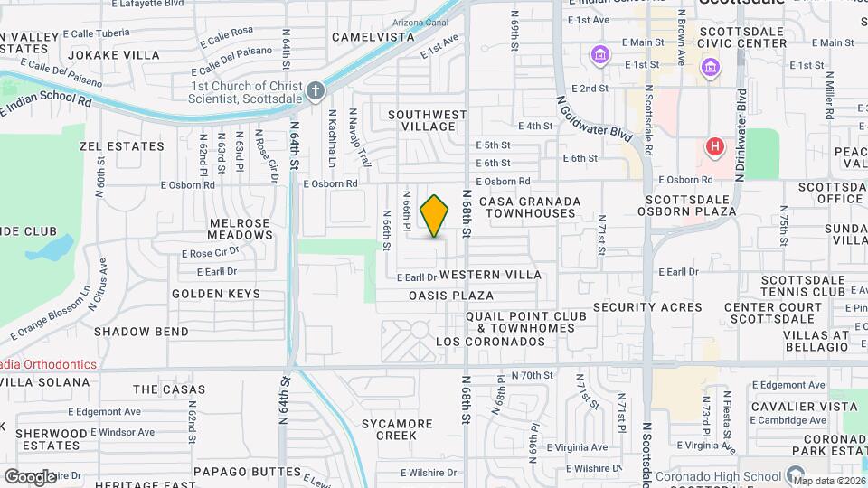 6713 E Monterey Way Mapa y Detalles de la Ubicación