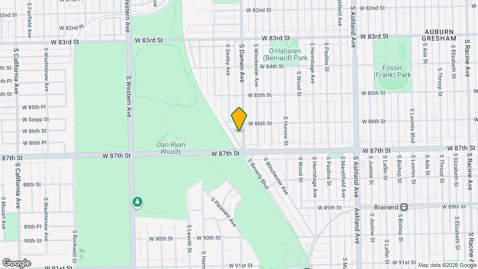 8626 S Damen Ave Map and Location Details