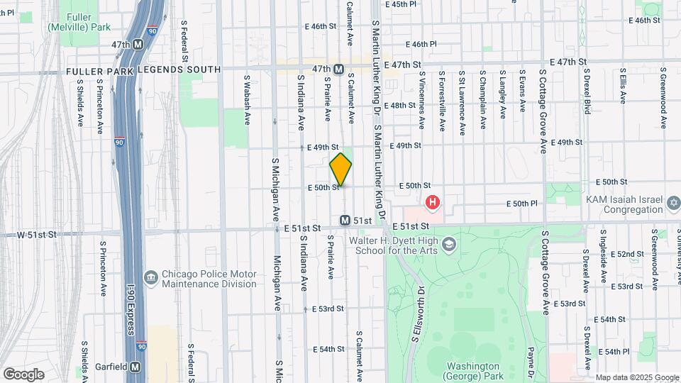 5001-5009 S Prairie Ave Mapa y Detalles de la Ubicación