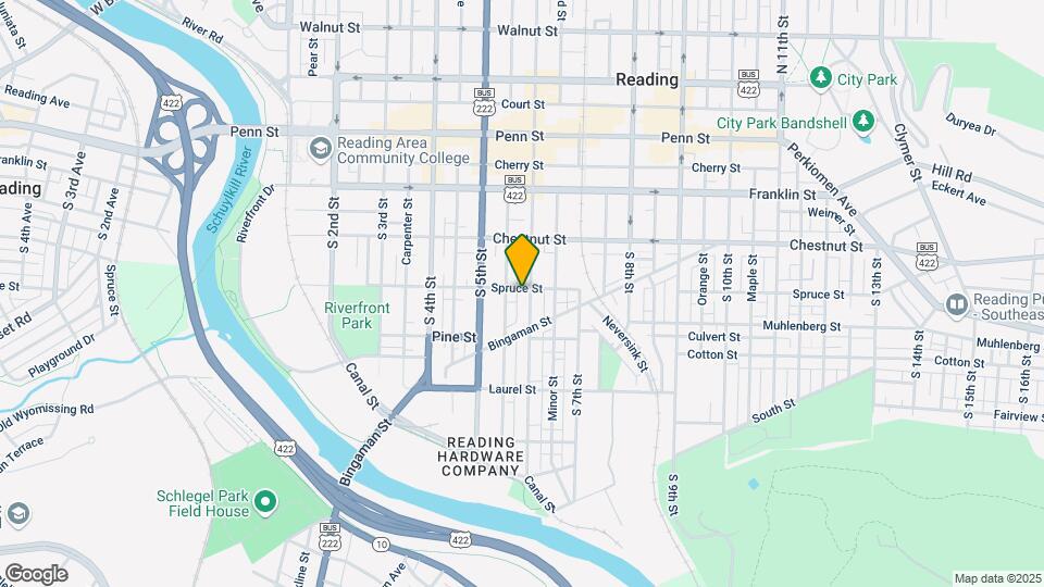 304 S 6th St, Unit 2F Map and Location Details