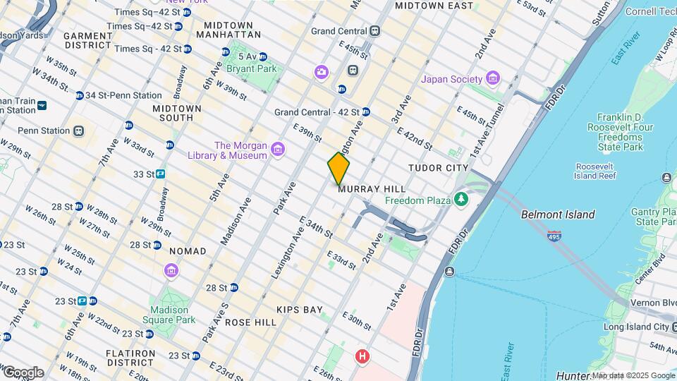 150 E 37th St Map and Location Details