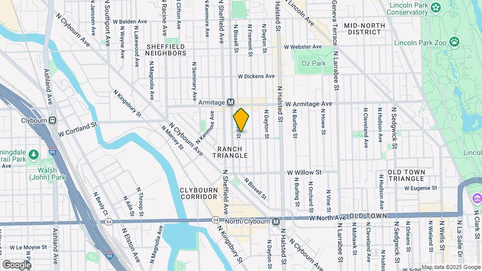 1907 N Bissell St Map and Location Details