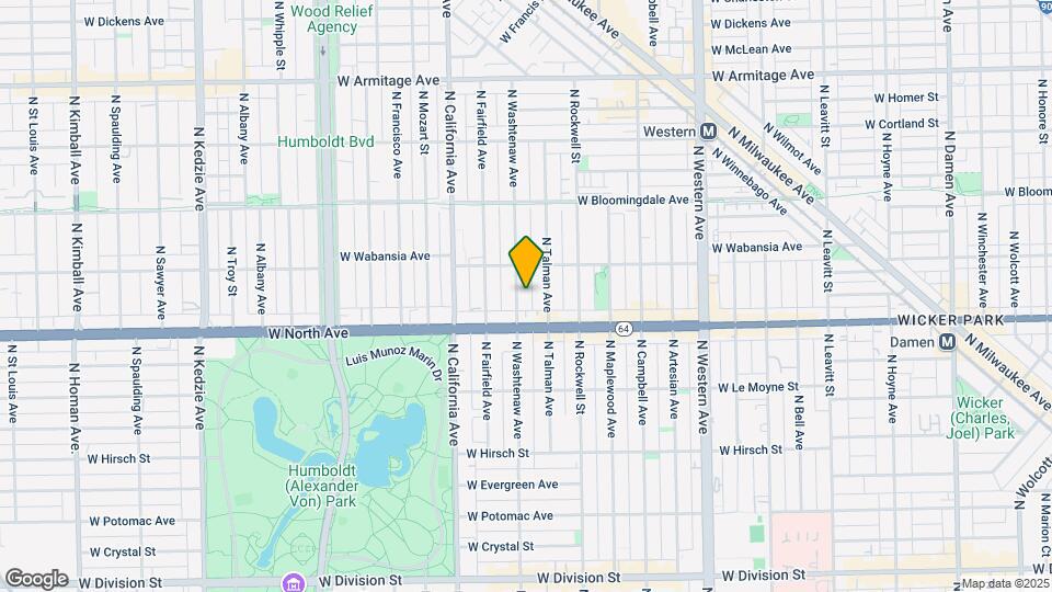 1631 N Washtenaw Ave Map and Location Details