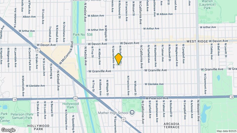 6216 N Richmond St Map and Location Details