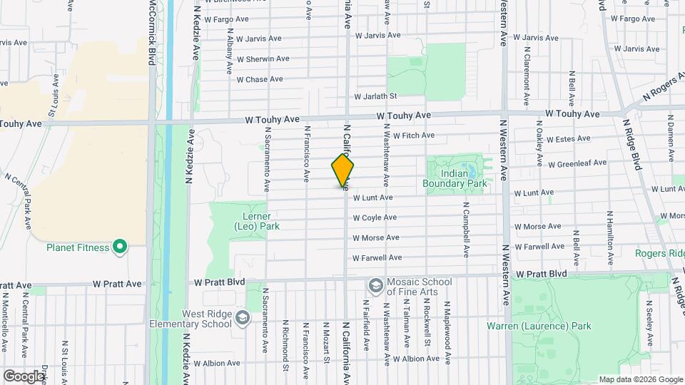 7000-7008 N California Ave Map and Location Details