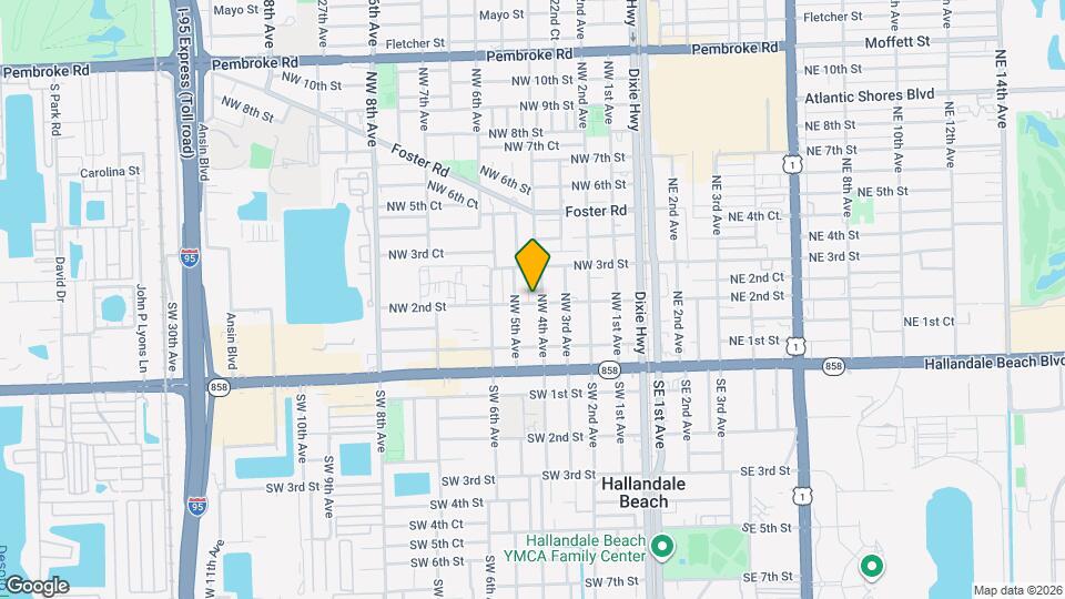 404 NW 2nd St Map and Location Details