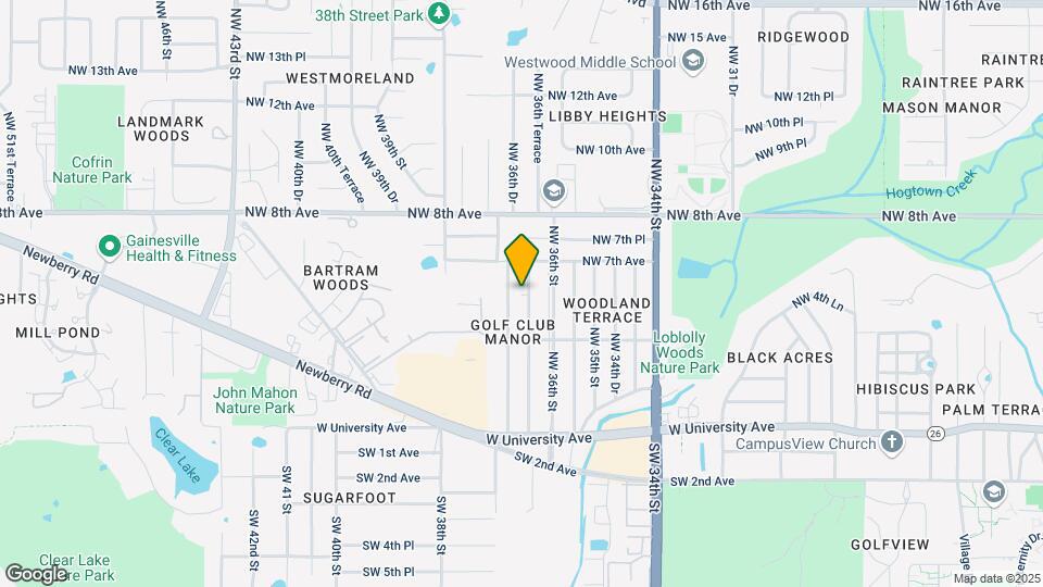 610 NW 36th Terrace Map and Location Details
