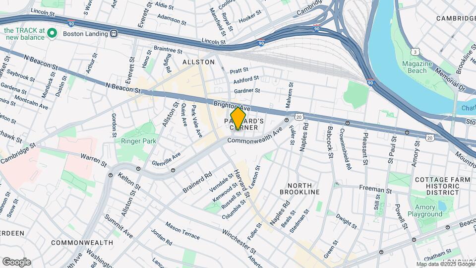 1193 Commonwealth Ave, Unit 1 Map and Location Details