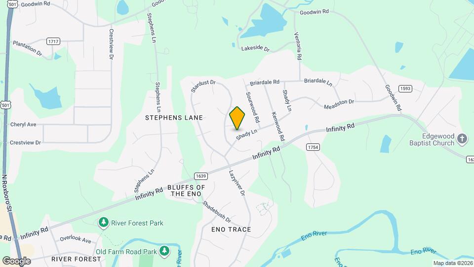 1007 Shady Ln Mapa y Detalles de la Ubicación