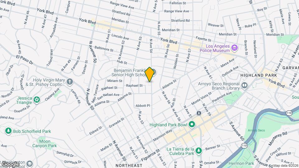 5375 Raphael St Map and Location Details