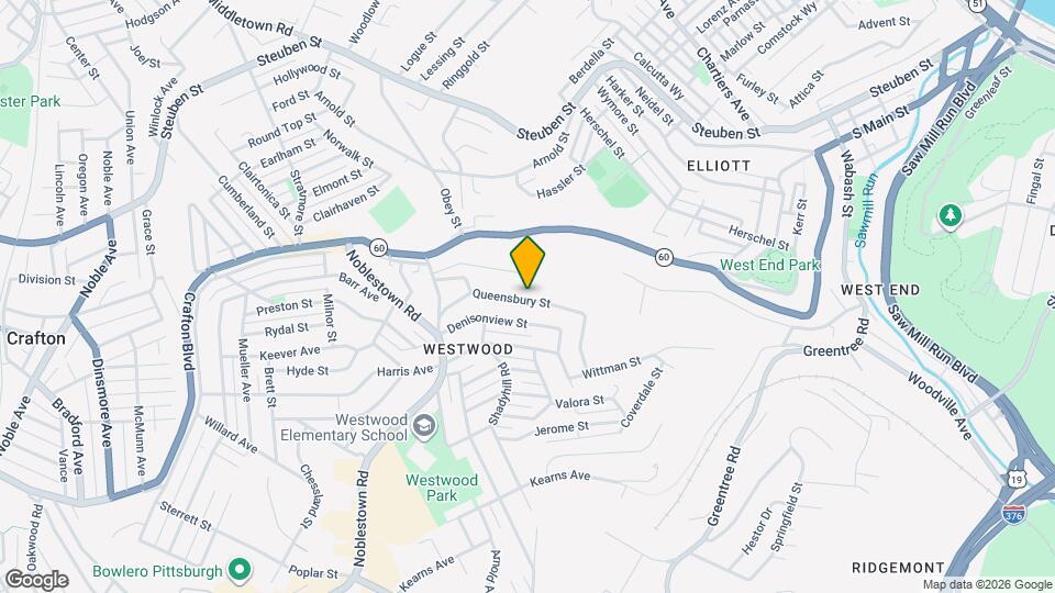 1212 Queensbury St Map and Location Details