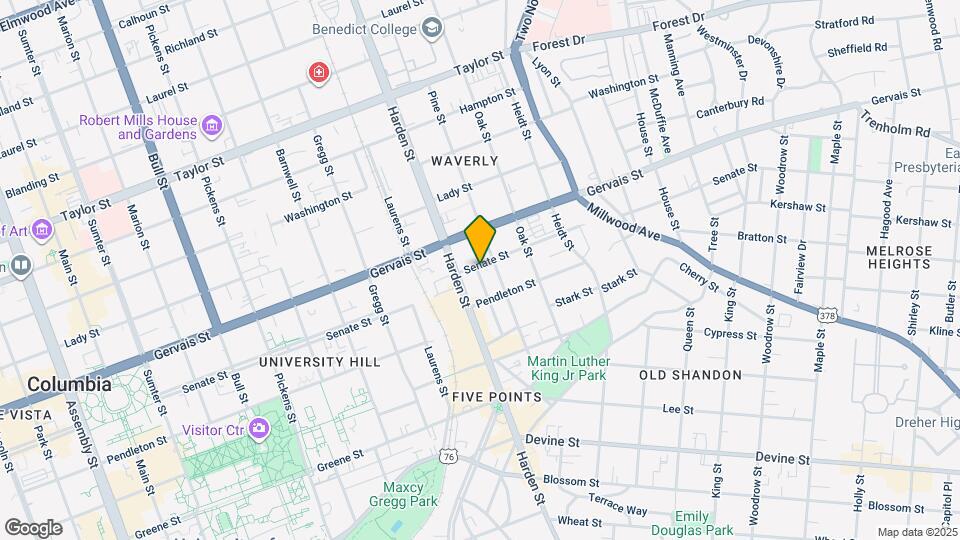 2120 Senate St Map and Location Details