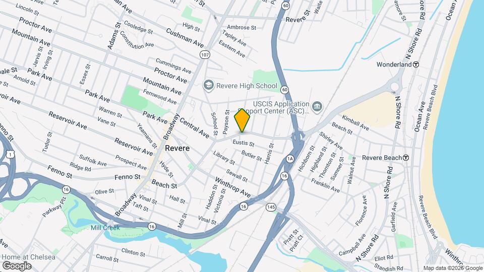 281 Beach St, Unit 2 Mapa y Detalles de la Ubicación