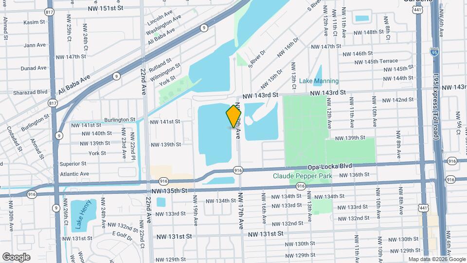 14162 NW 17th Ave Map and Location Details