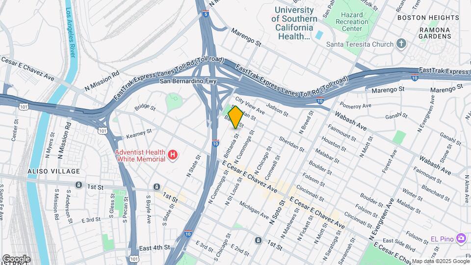 627 Brittania St Map and Location Details