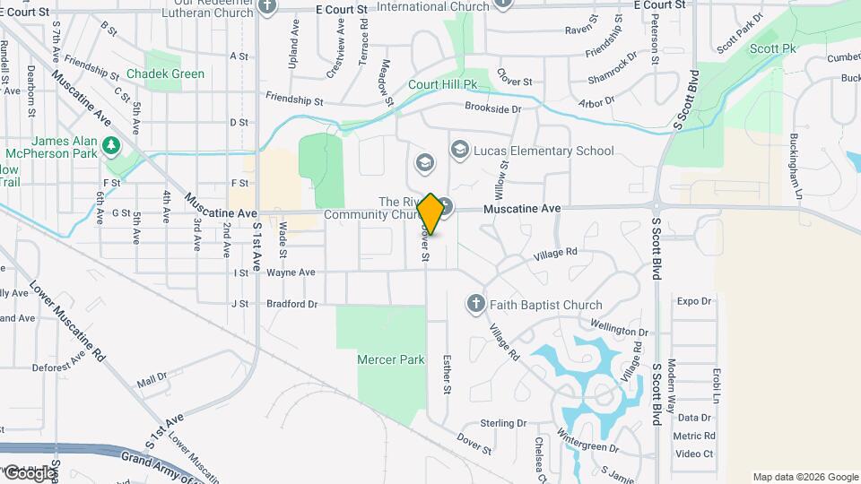 1100 Dover St Mapa y Detalles de la Ubicación