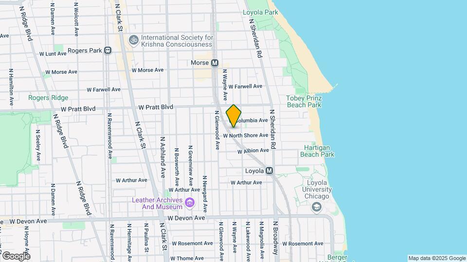 1308-1318 W North Shore Ave Mapa y Detalles de la Ubicación