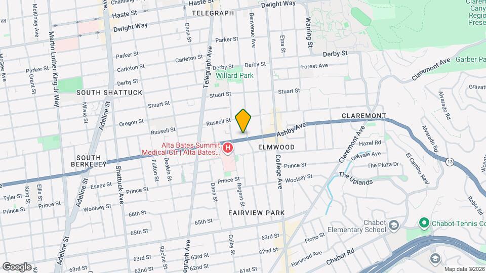 2521 Ashby Ave Mapa y Detalles de la Ubicación
