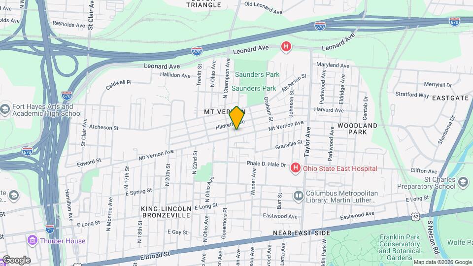 1308-1310 Mt Vernon Ave Map and Location Details