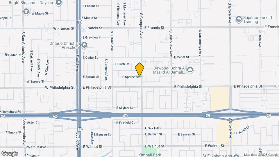 652 E Spruce St Map and Location Details