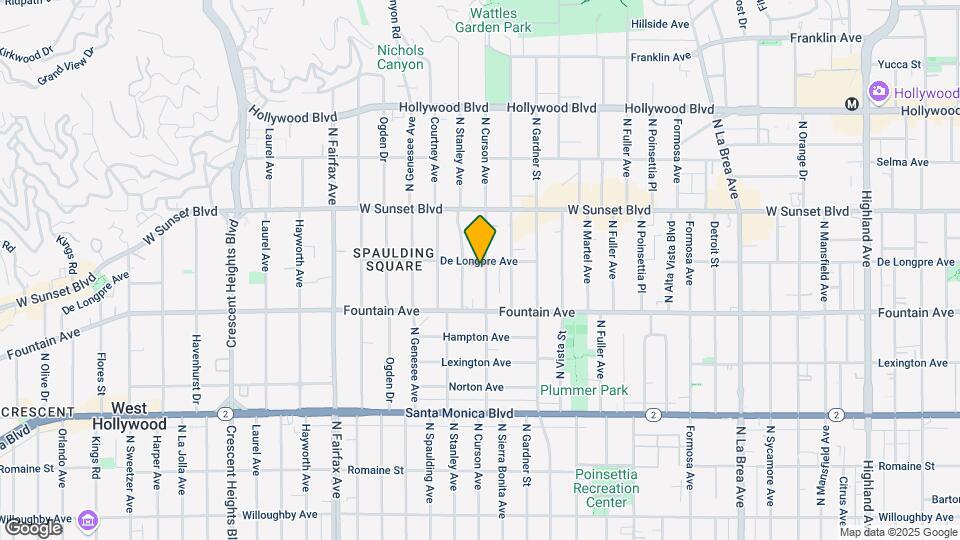 1351 Curson Ave Map and Location Details