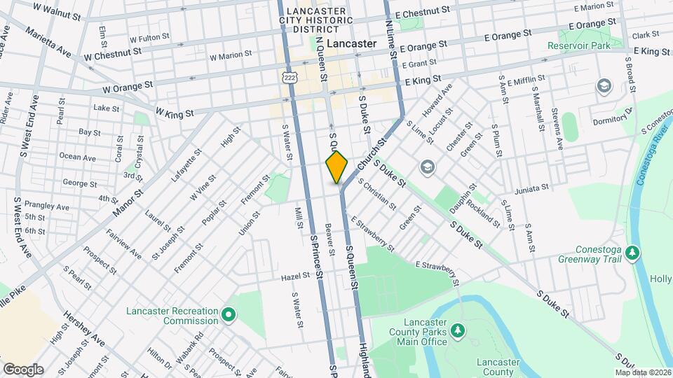 242 S Queen St Map and Location Details