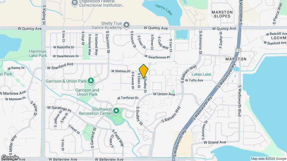 4603 S Dudley St Map and Location Details