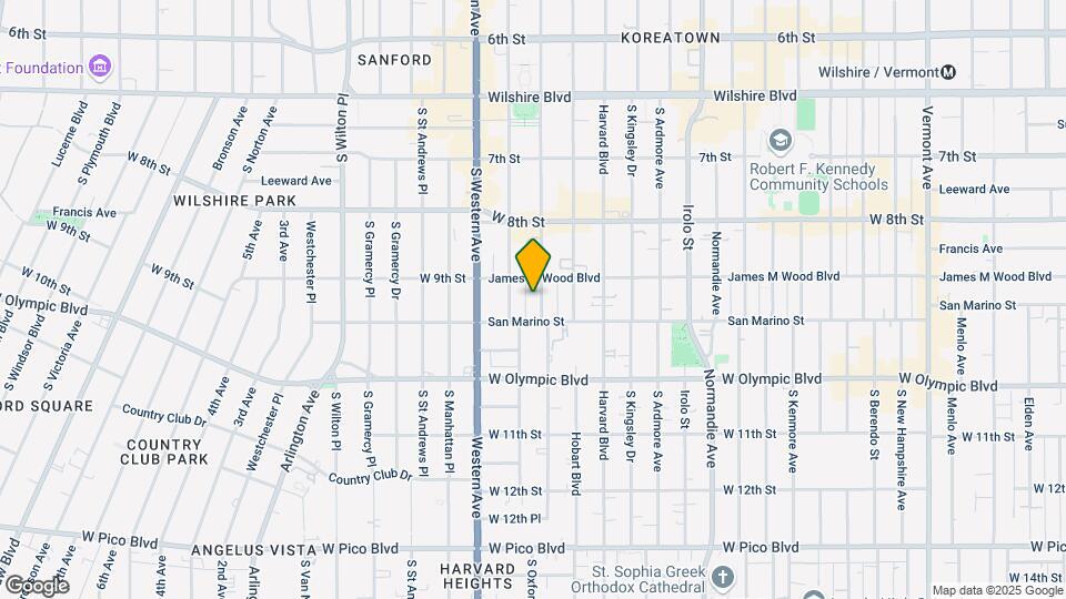 921 S Serrano Ave Map and Location Details