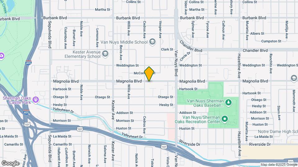 14634 Magnolia Blvd Map and Location Details