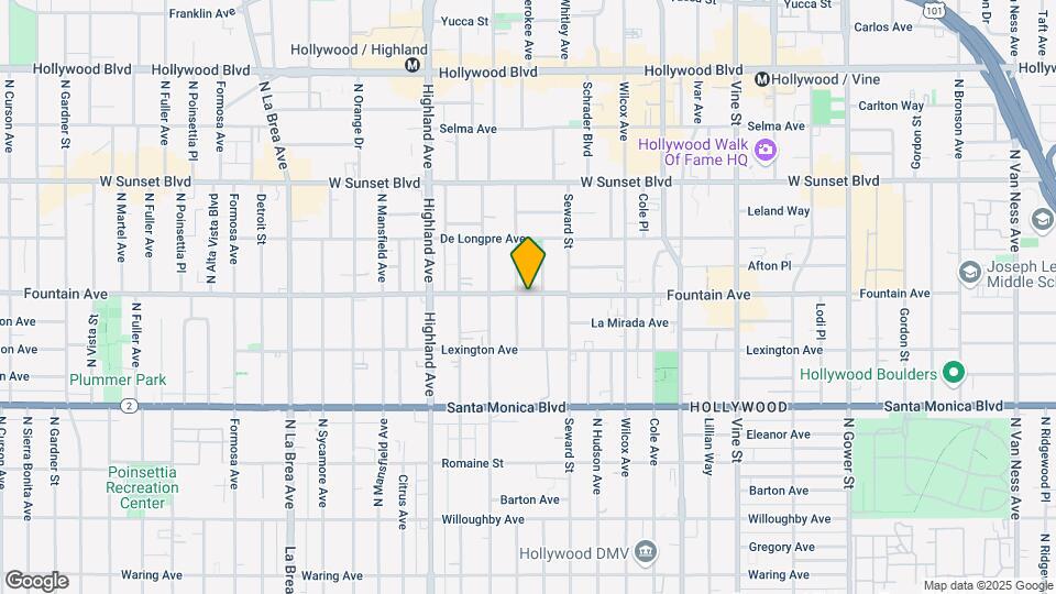 6642 Fountain Ave Map and Location Details