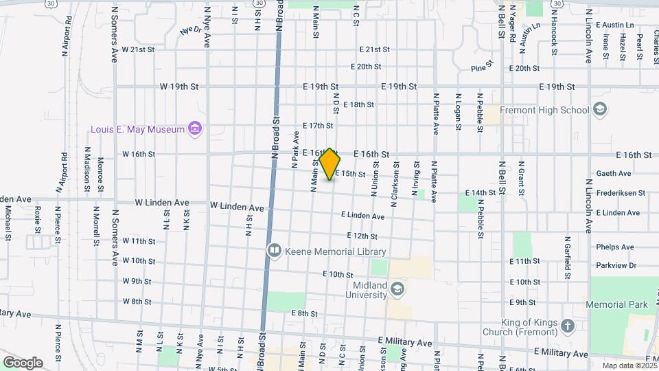 1415 N D St Map and Location Details